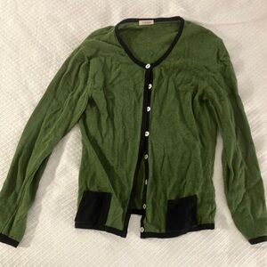 Badiali Green Button-Up Sweater